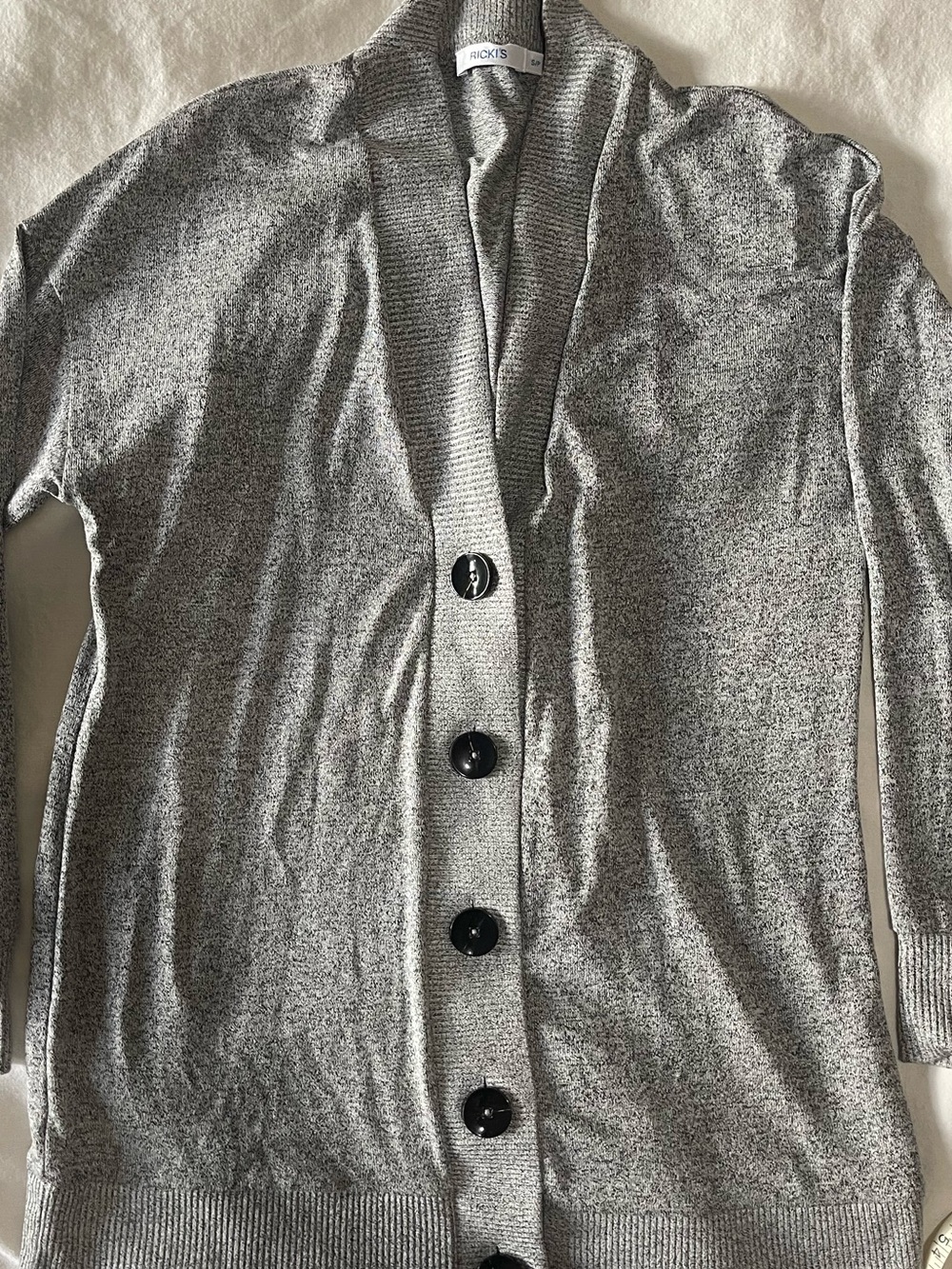 Ricki's Heather Gray Button-Up Cardigan